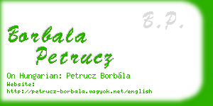 borbala petrucz business card