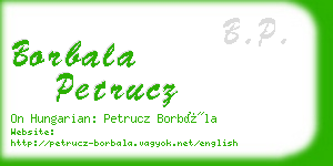 borbala petrucz business card